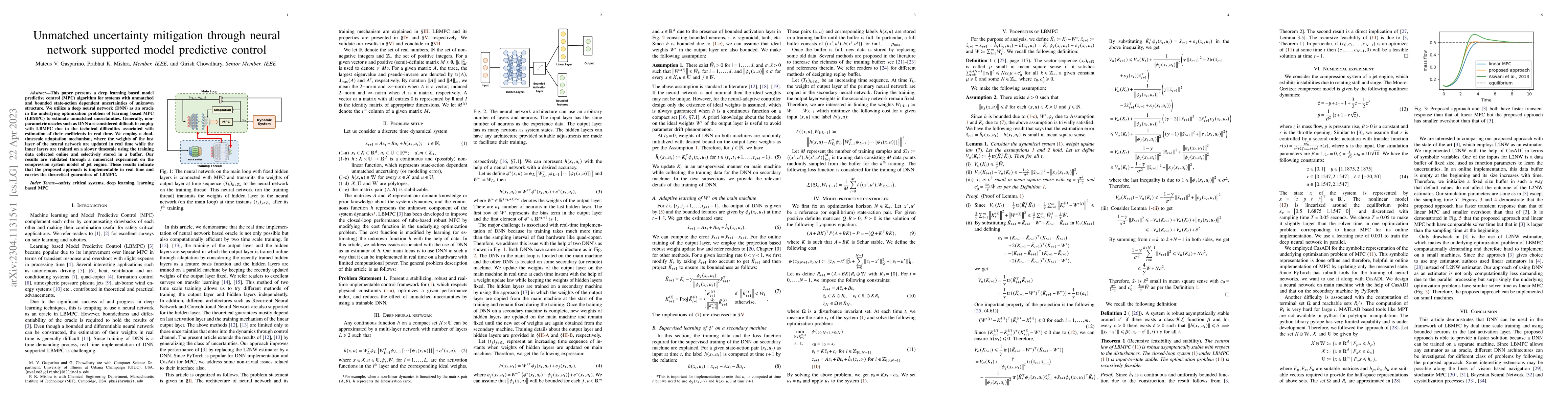 Thumbnail for Unmatched uncertainty mitigation through neural network supported model
  predictive control