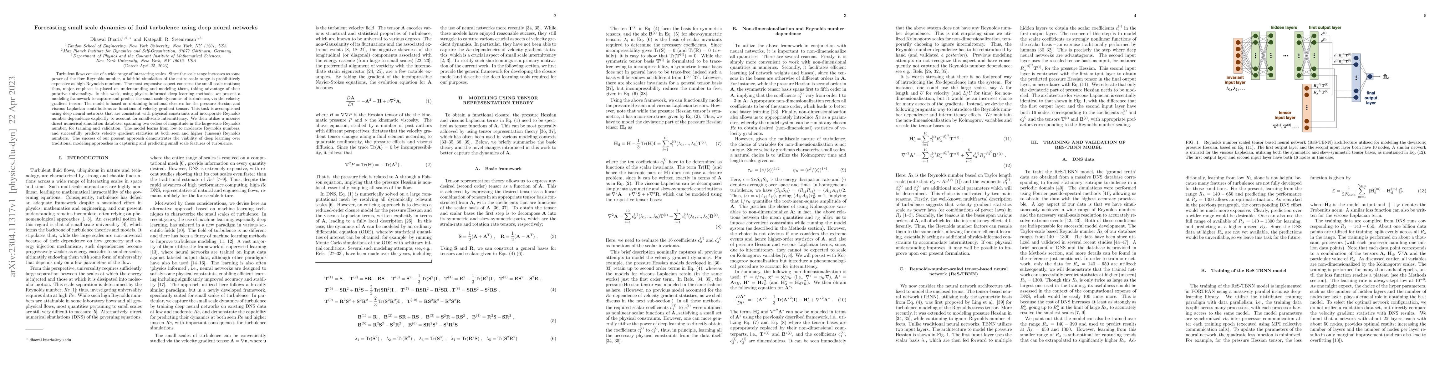 Thumbnail for Forecasting small scale dynamics of fluid turbulence using deep neural
  networks