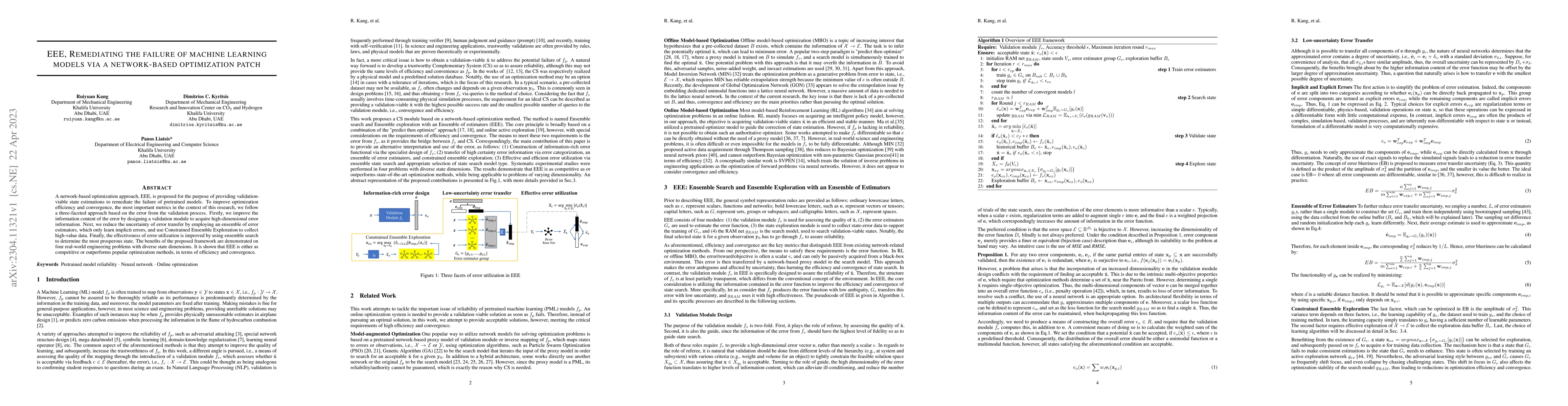 Thumbnail for EEE, Remediating the failure of machine learning models via a
  network-based optimization patch