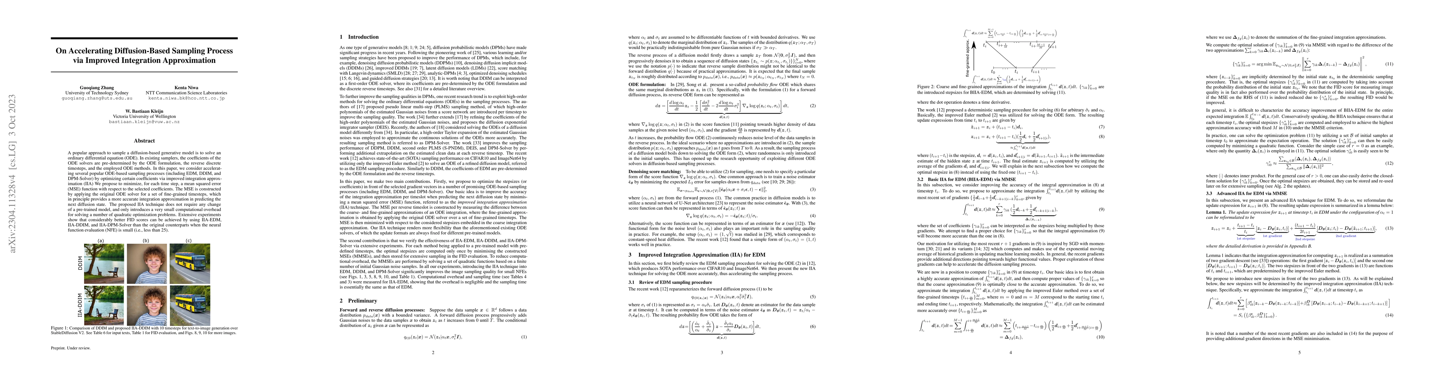 Thumbnail for On Accelerating Diffusion-Based Sampling Process via Improved
  Integration Approximation