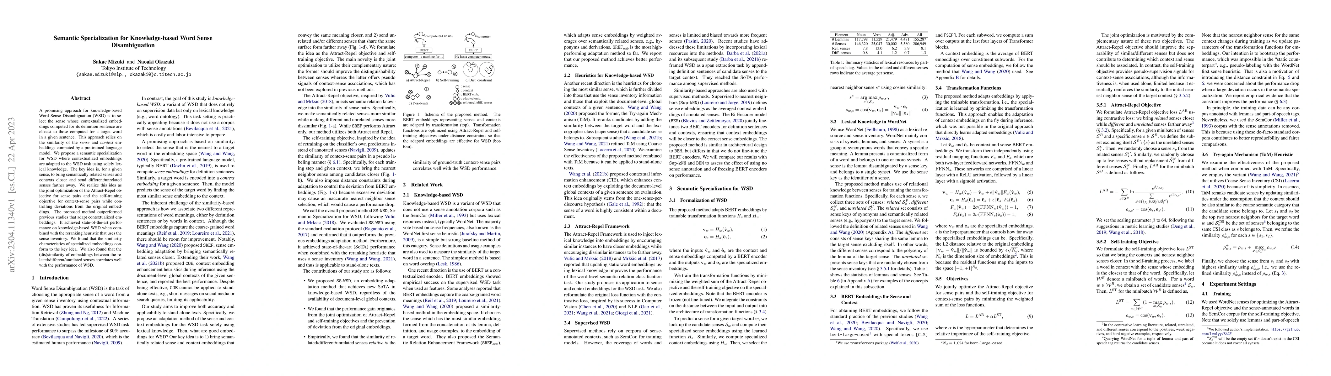 Thumbnail for Semantic Specialization for Knowledge-based Word Sense Disambiguation