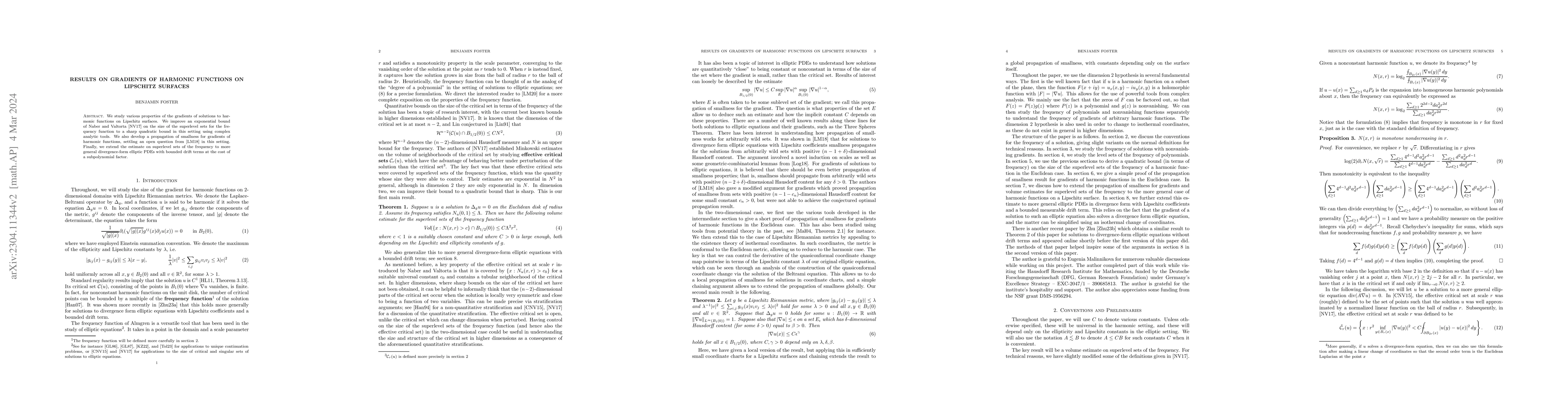 Thumbnail for Results on gradients of harmonic functions on Lipschitz surfaces