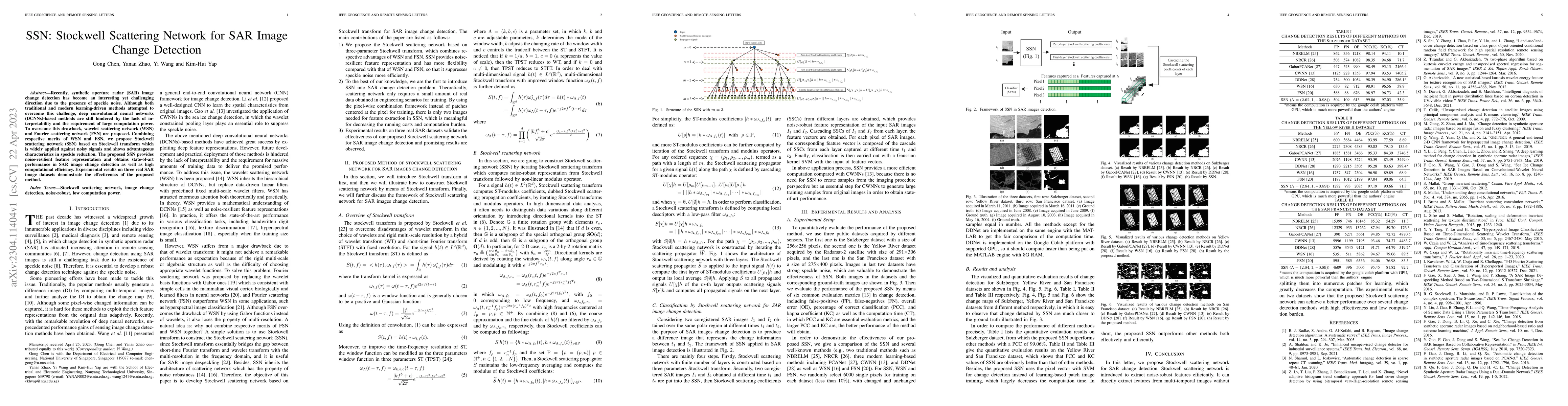 Thumbnail for SSN: Stockwell Scattering Network for SAR Image Change Detection