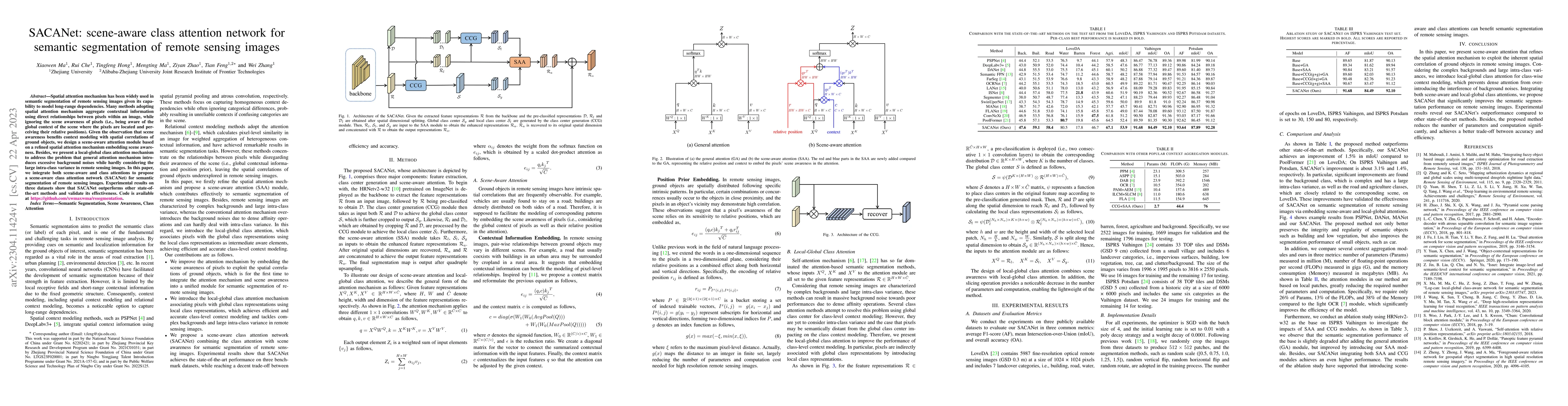 Thumbnail for SACANet: scene-aware class attention network for semantic segmentation
  of remote sensing images