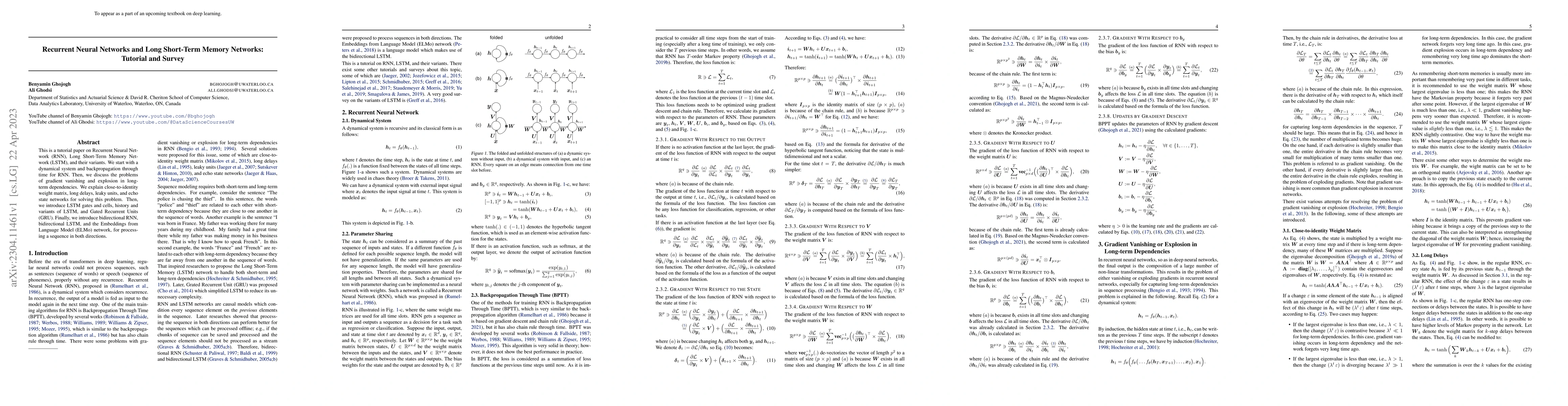 Thumbnail for Recurrent Neural Networks and Long Short-Term Memory Networks: Tutorial
  and Survey