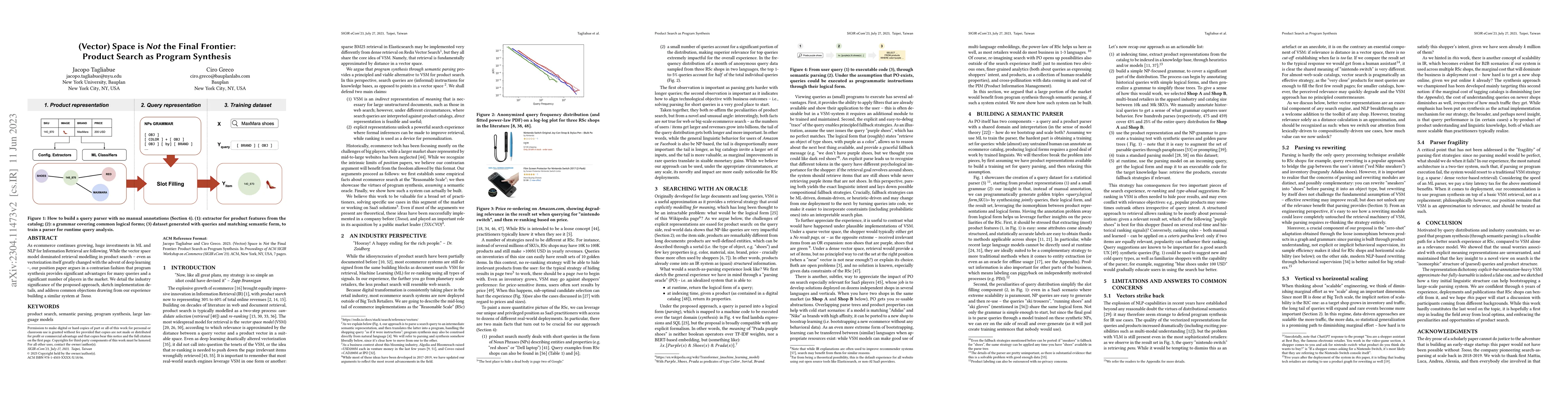 Thumbnail for (Vector) Space is Not the Final Frontier: Product Search as Program
  Synthesis
