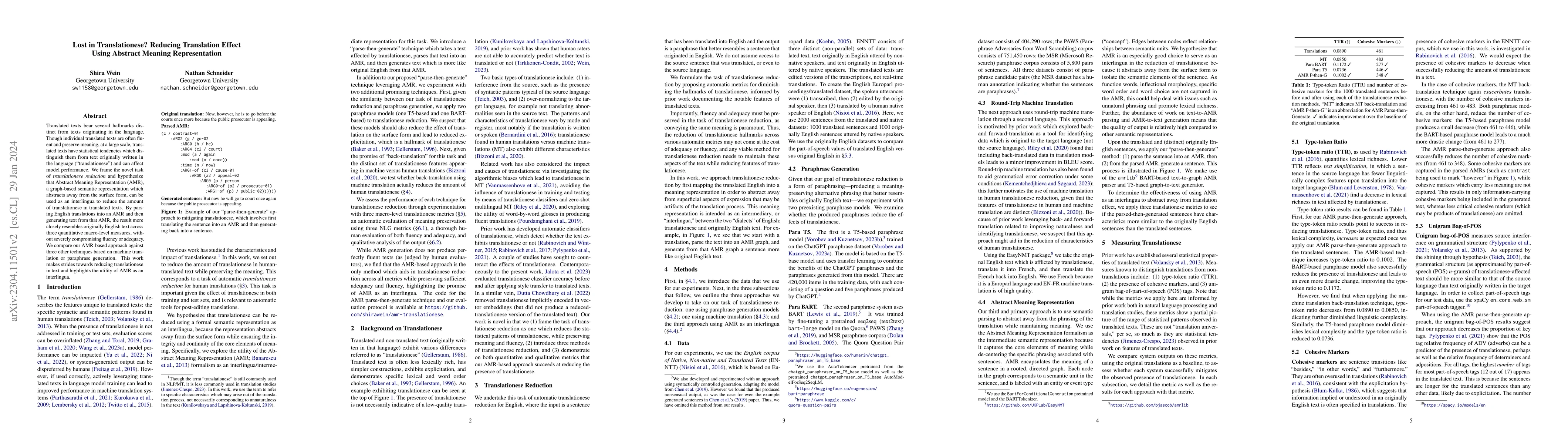 Thumbnail for Lost in Translationese? Reducing Translation Effect Using Abstract
  Meaning Representation