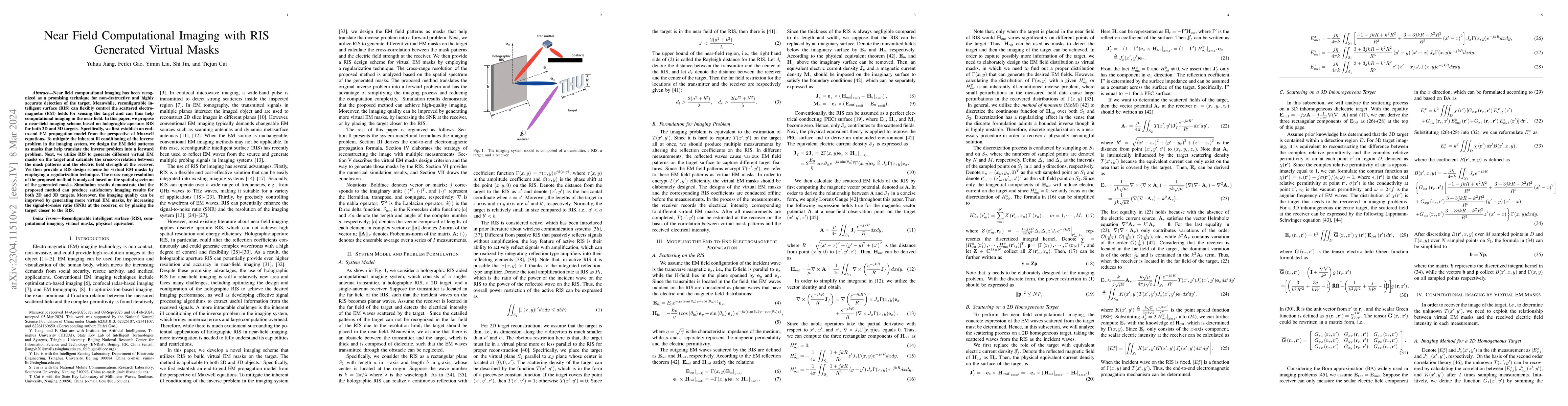 Thumbnail for Near Field Computational Imaging with RIS Generated Virtual Masks