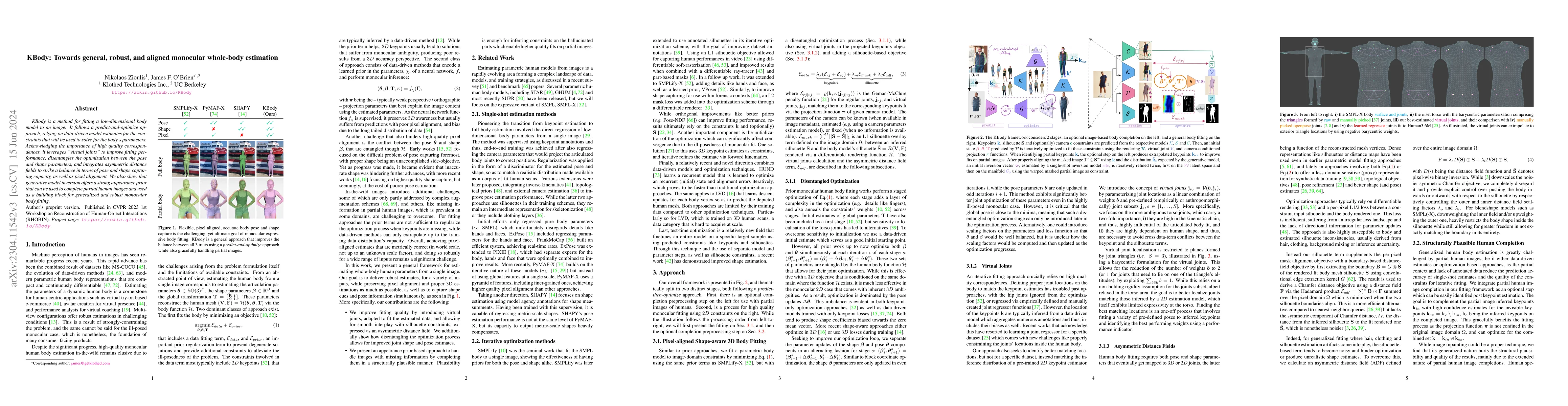 Thumbnail for KBody: Towards general, robust, and aligned monocular whole-body
  estimation