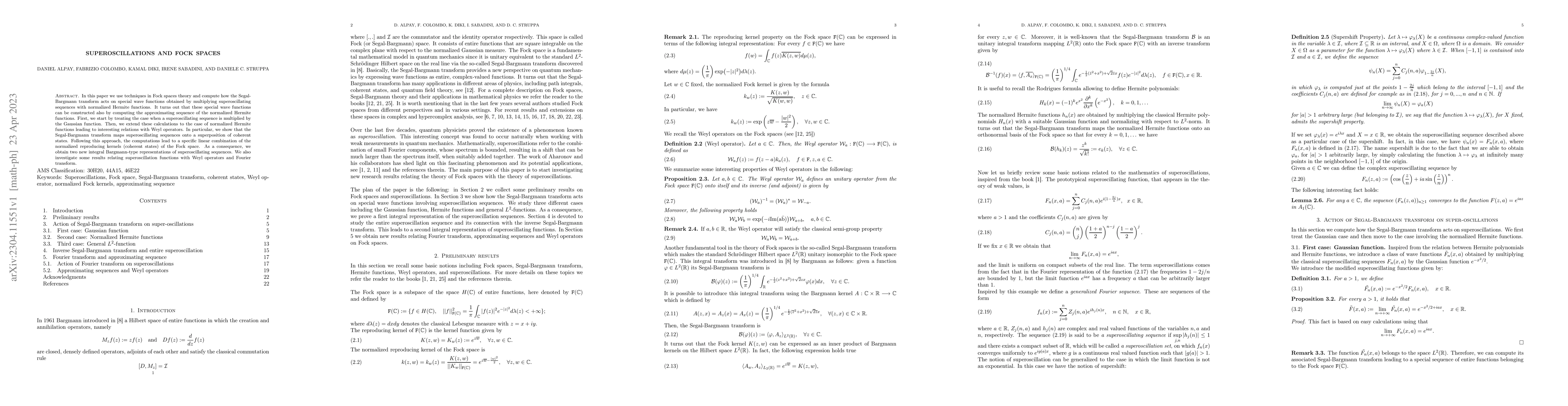 Thumbnail for Superoscillations and Fock spaces
