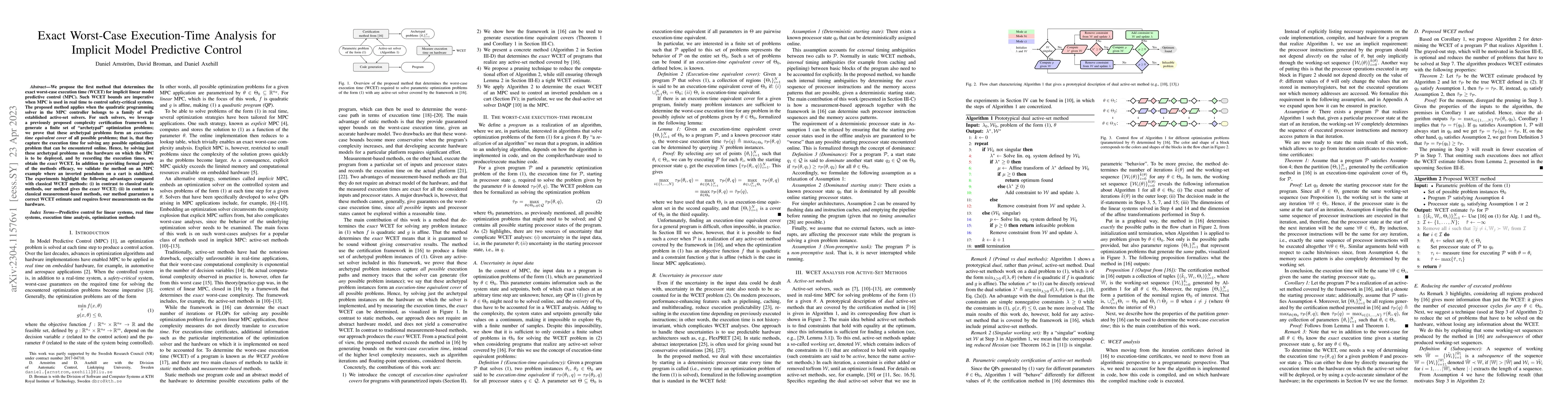 Thumbnail for Exact Worst-Case Execution-Time Analysis for Implicit Model Predictive
  Control
