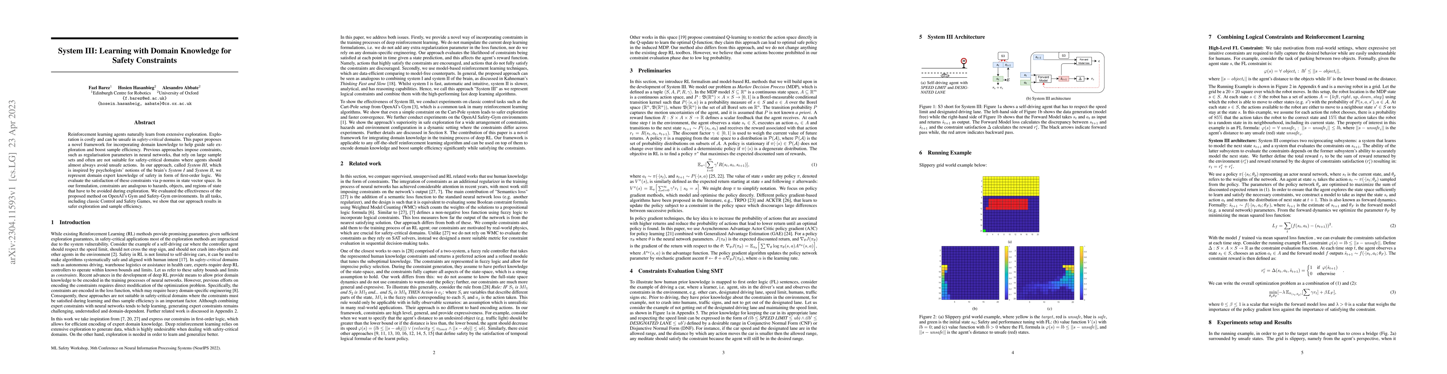 Thumbnail for System III: Learning with Domain Knowledge for Safety Constraints