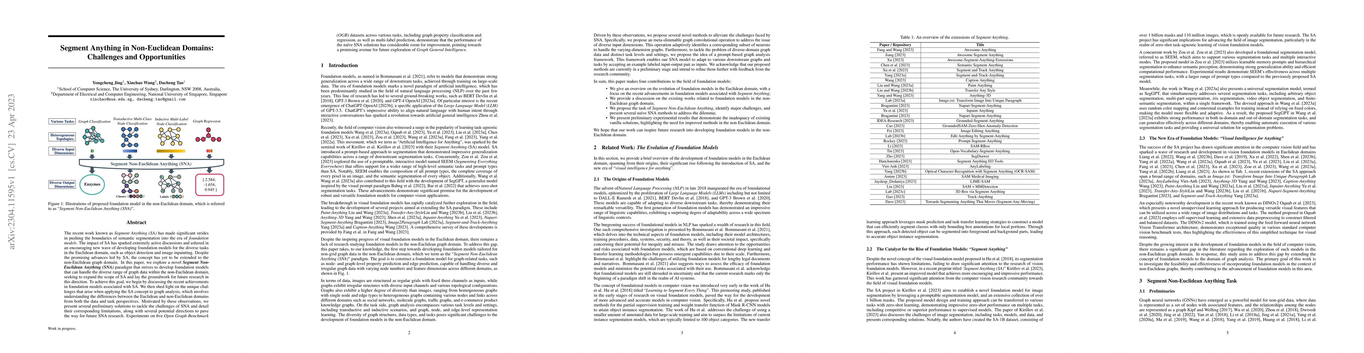 Thumbnail for Segment Anything in Non-Euclidean Domains: Challenges and Opportunities