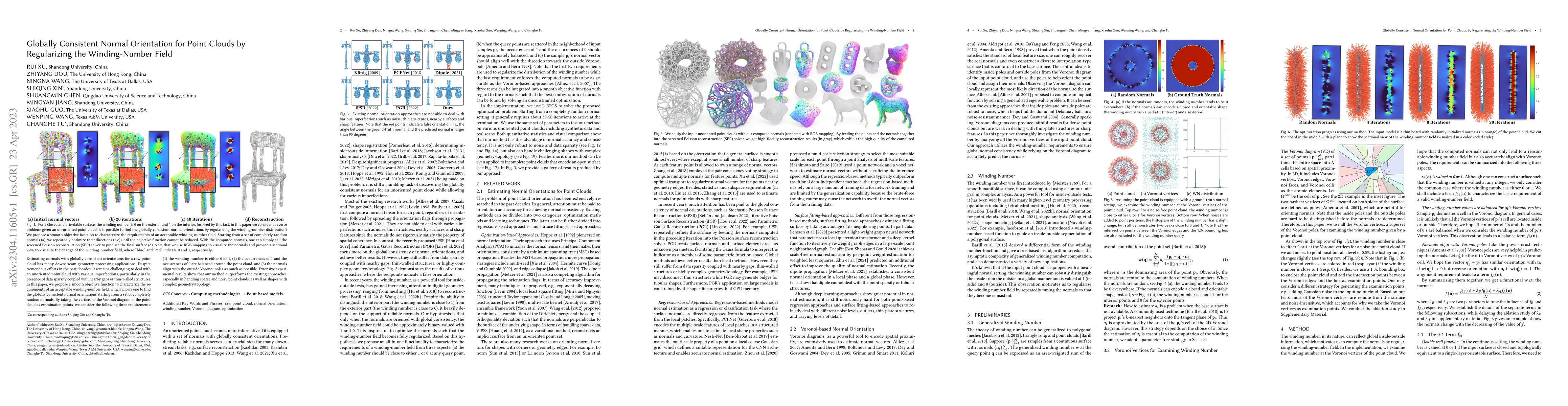 Thumbnail for Globally Consistent Normal Orientation for Point Clouds by Regularizing
  the Winding-Number Field