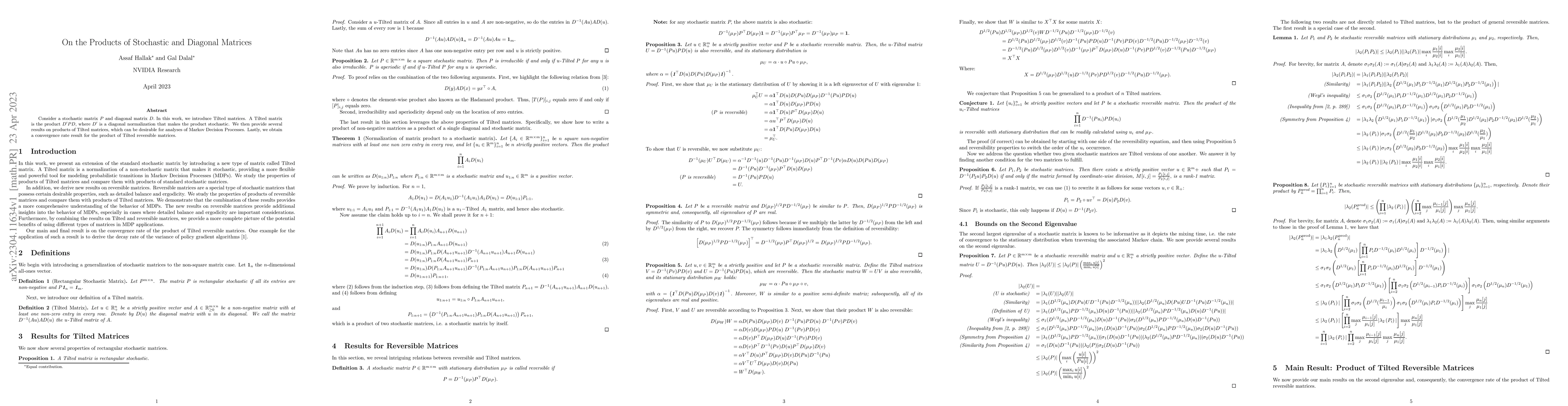 Thumbnail for On the Products of Stochastic and Diagonal Matrices