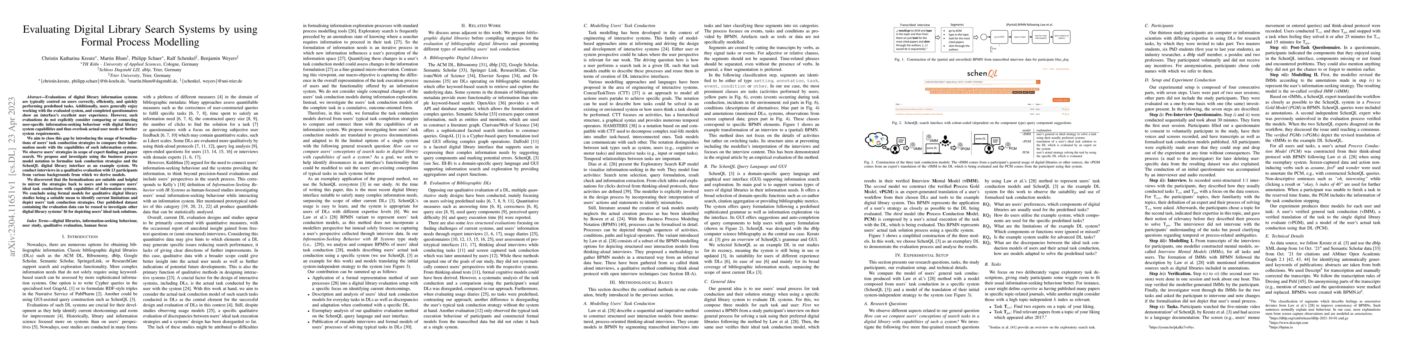 Thumbnail for Evaluating Digital Library Search Systems by using Formal Process
  Modelling