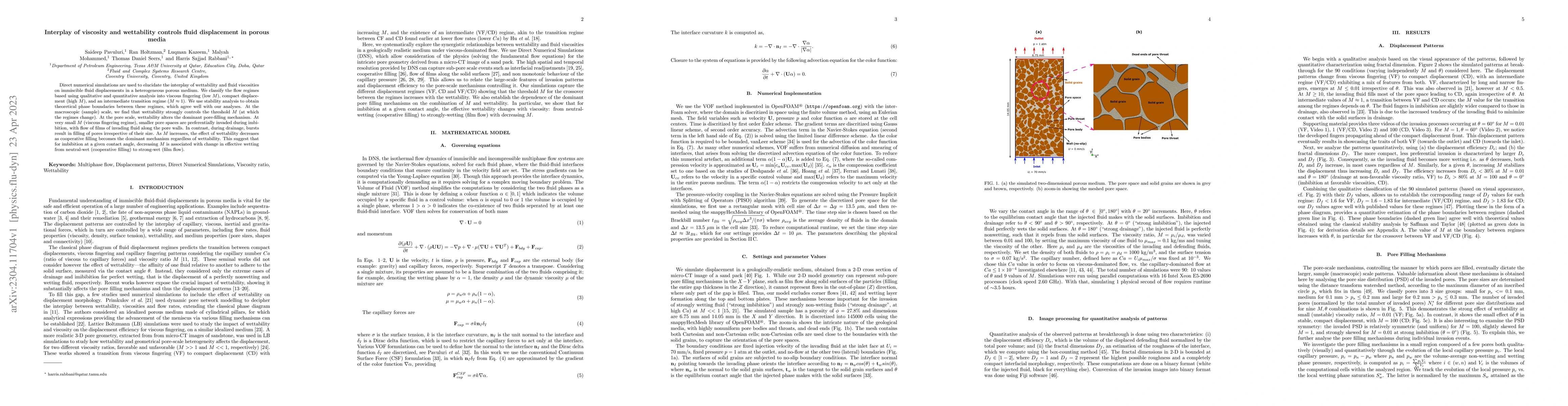 Thumbnail for Interplay of viscosity and wettability controls fluid displacement in
  porous media