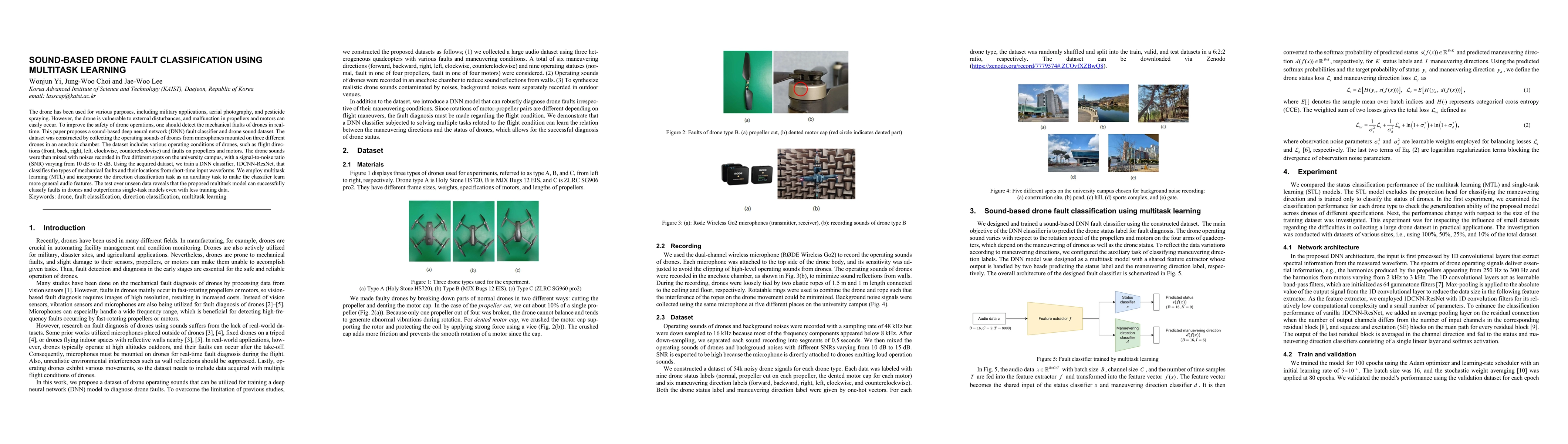 Thumbnail for Sound-based drone fault classification using multitask learning