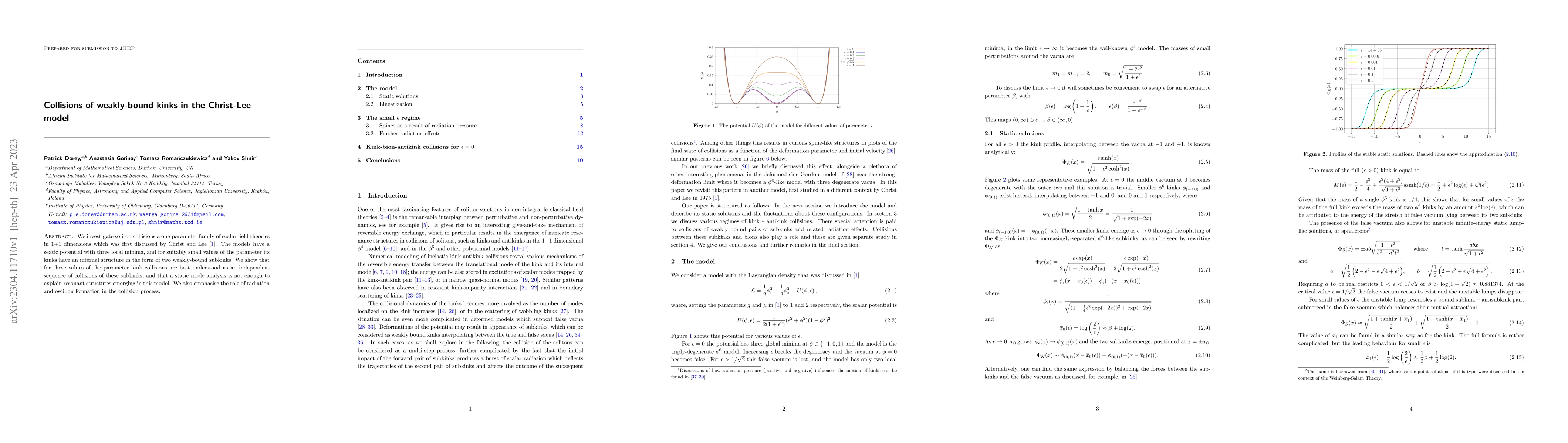 Thumbnail for Collisions of weakly-bound kinks in the Christ-Lee model