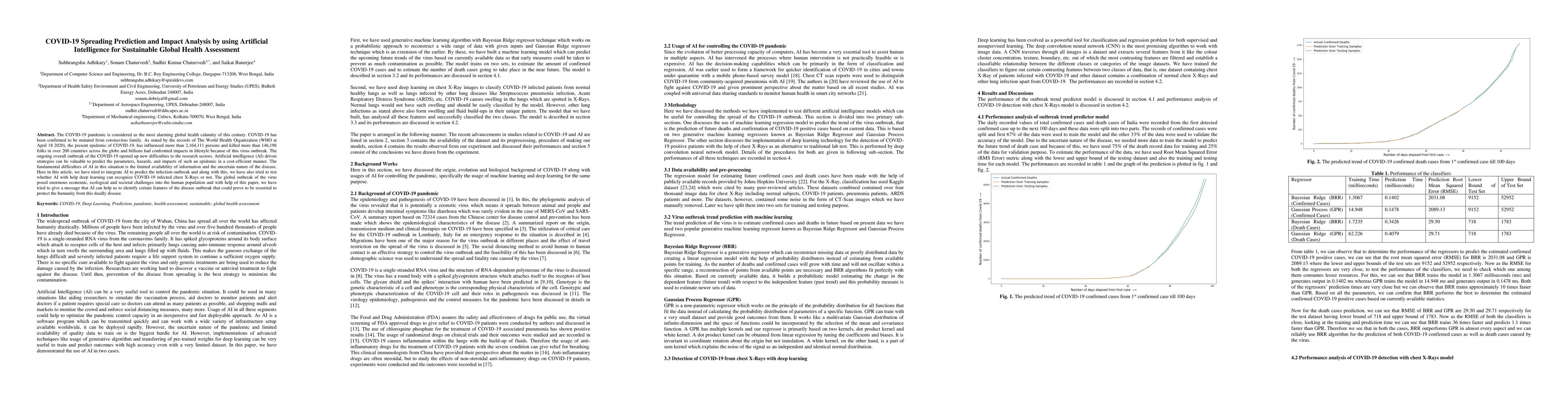 Thumbnail for COVID-19 Spreading Prediction and Impact Analysis by Using Artificial
  Intelligence for Sustainable Global Health Assessment