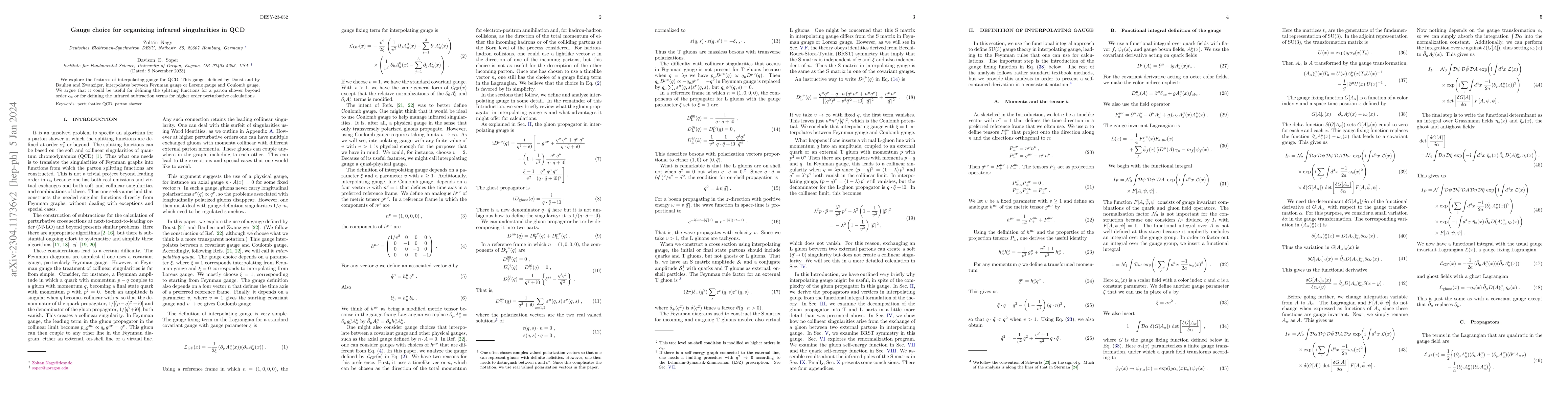 Thumbnail for Gauge choice for organizing infrared singularities in QCD