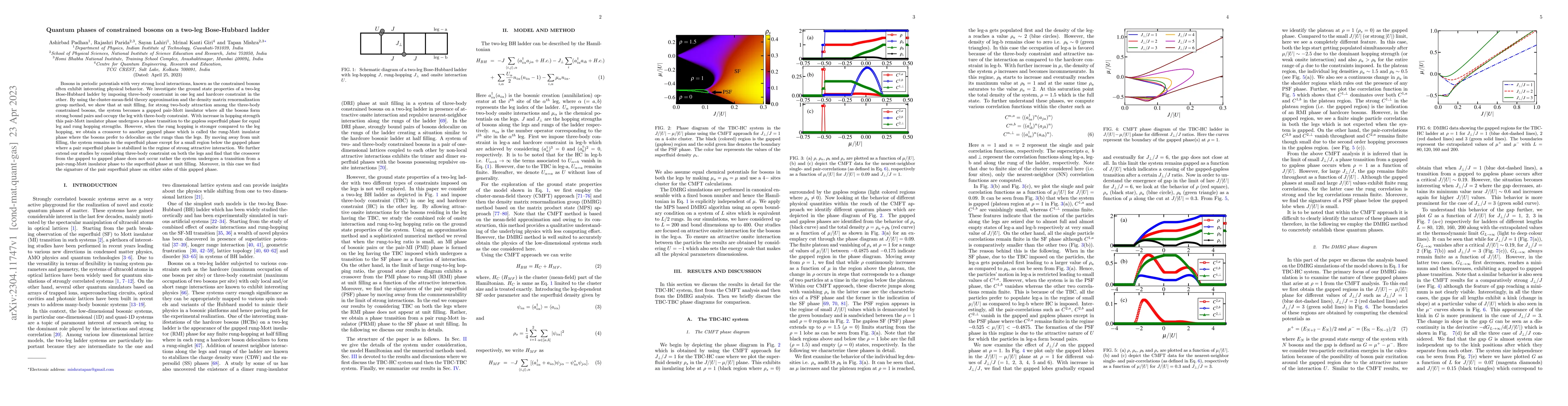 Thumbnail for Quantum phases of constrained bosons on a two-leg Bose-Hubbard ladder