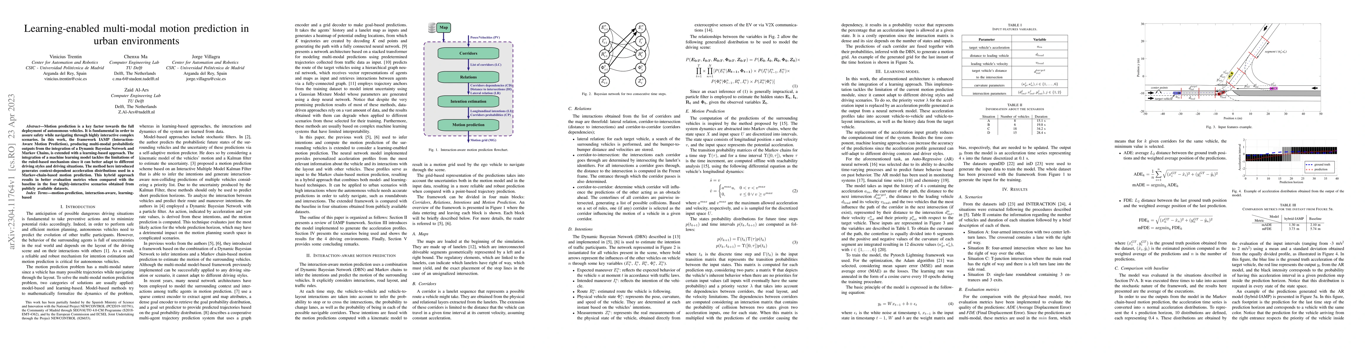 Thumbnail for Learning-enabled multi-modal motion prediction in urban environments