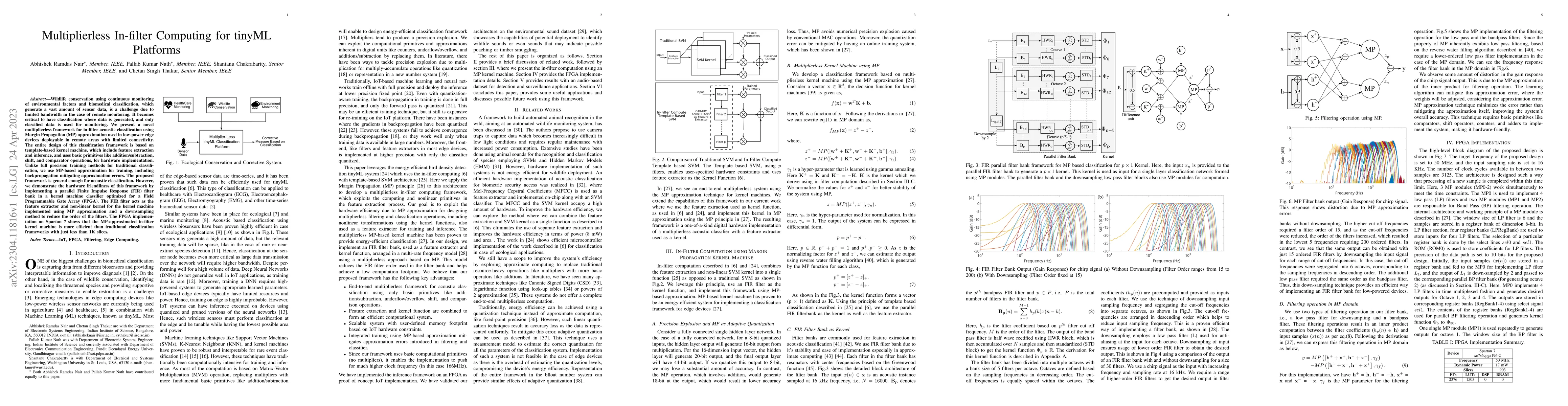 Thumbnail for Multiplierless In-filter Computing for tinyML Platforms