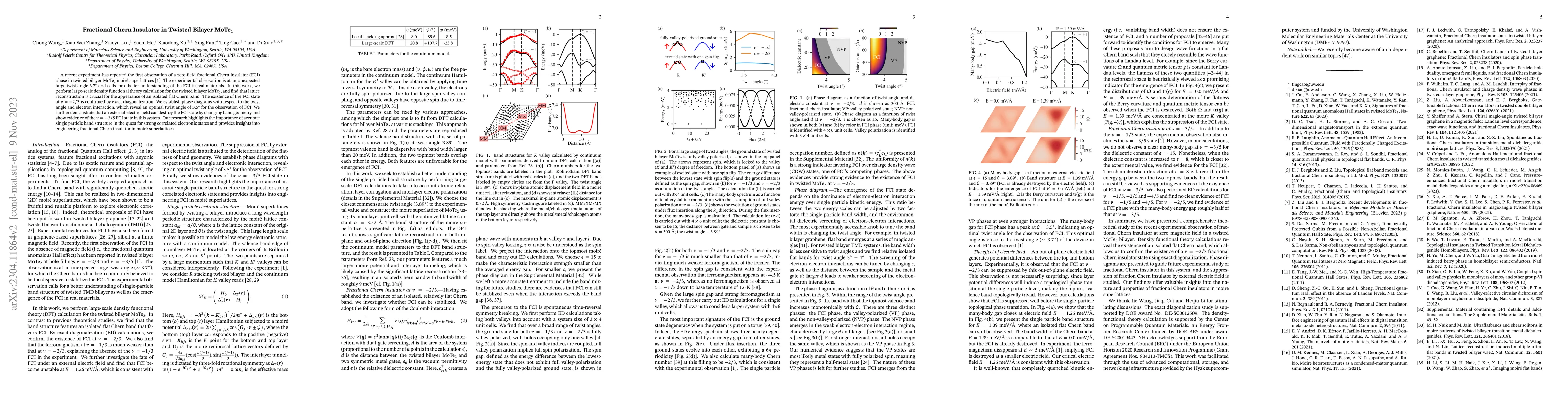 Thumbnail for Fractional Chern Insulator in Twisted Bilayer MoTe$_2$