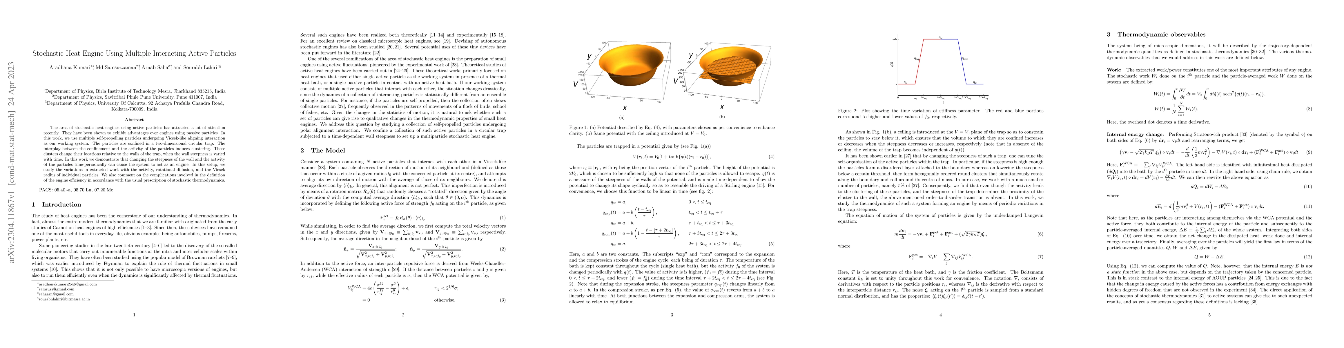 Thumbnail for Stochastic Heat Engine Using Multiple Interacting Active Particles