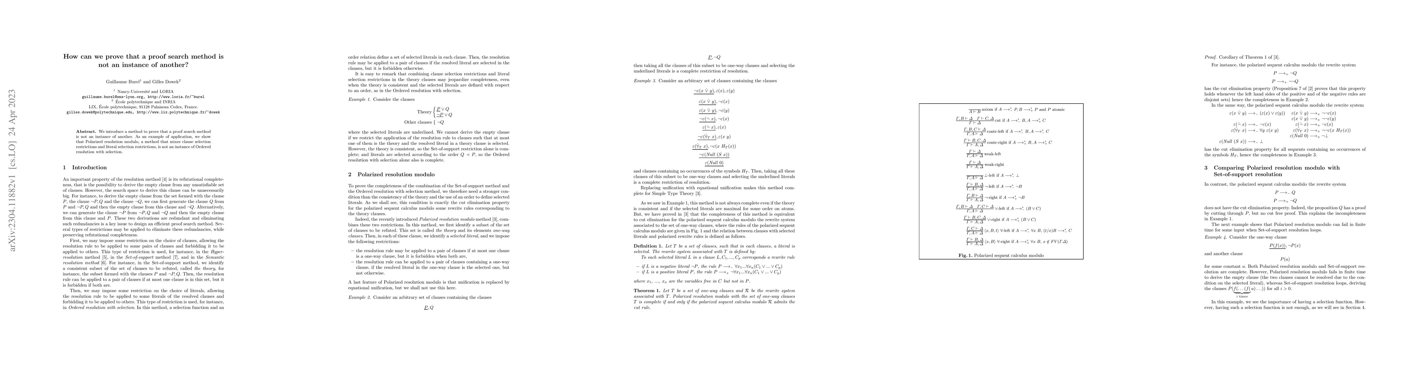 Thumbnail for How can we prove that a proof search method is not an instance of
  another?