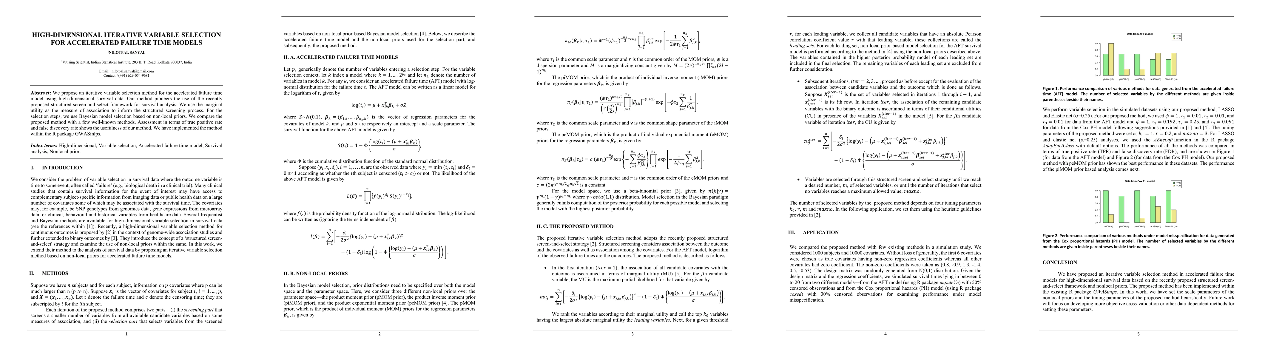 Thumbnail for High-dimensional iterative variable selection for accelerated failure
  time models