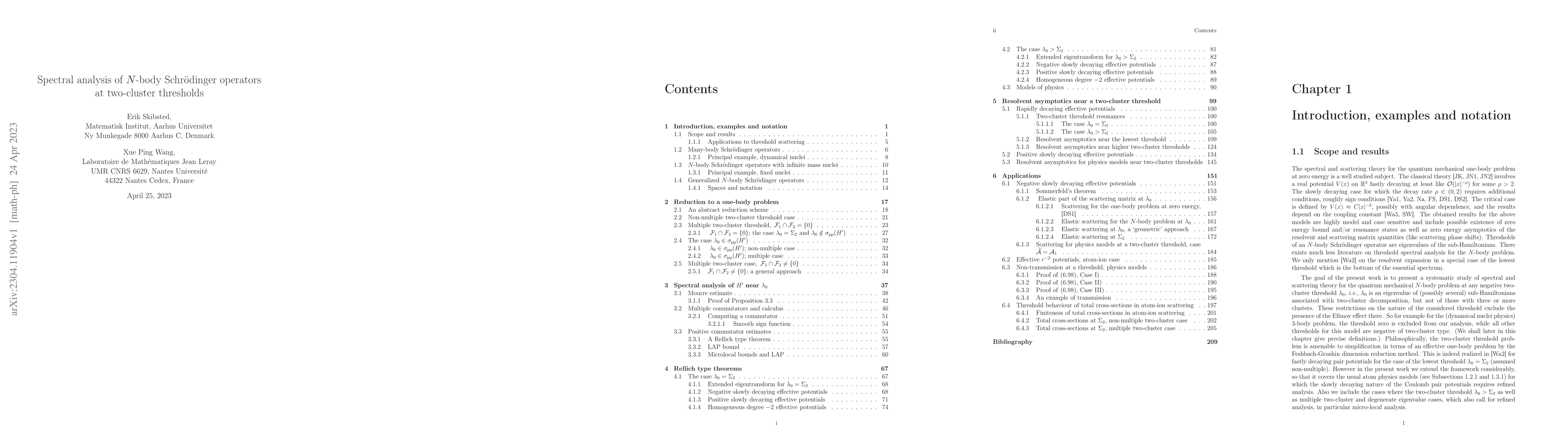 Thumbnail for Spectral analysis of $N$-body Schr\"odinger operators at two-cluster
  thresholds