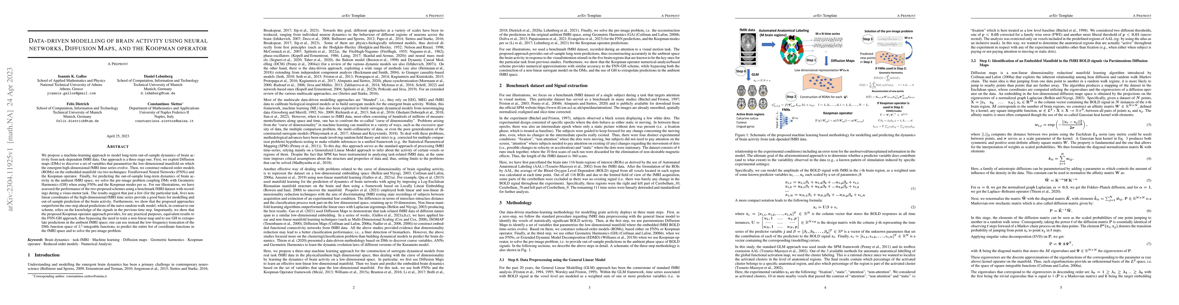 Thumbnail for Data-driven modelling of brain activity using neural networks, Diffusion
  Maps, and the Koopman operator