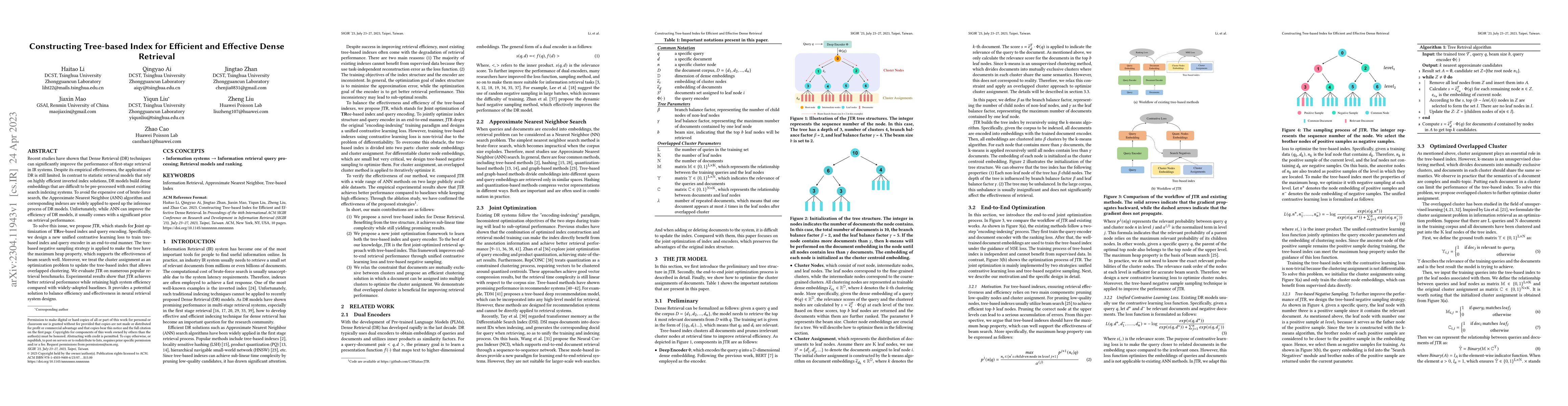Thumbnail for Constructing Tree-based Index for Efficient and Effective Dense
  Retrieval