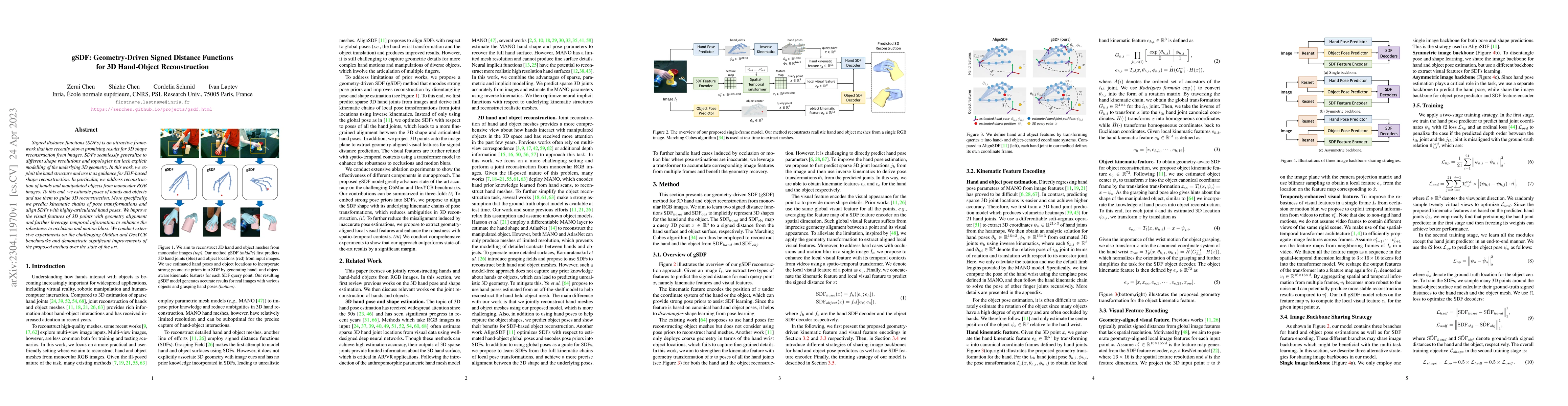 Thumbnail for gSDF: Geometry-Driven Signed Distance Functions for 3D Hand-Object
  Reconstruction