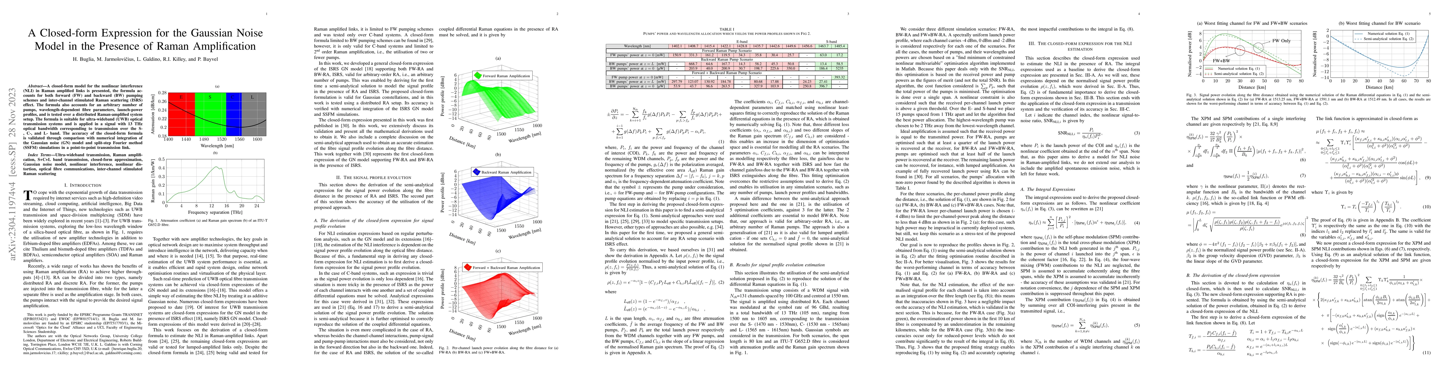 Thumbnail for A Closed-form Expression for the Gaussian Noise Model in the Presence of
  Raman Amplification