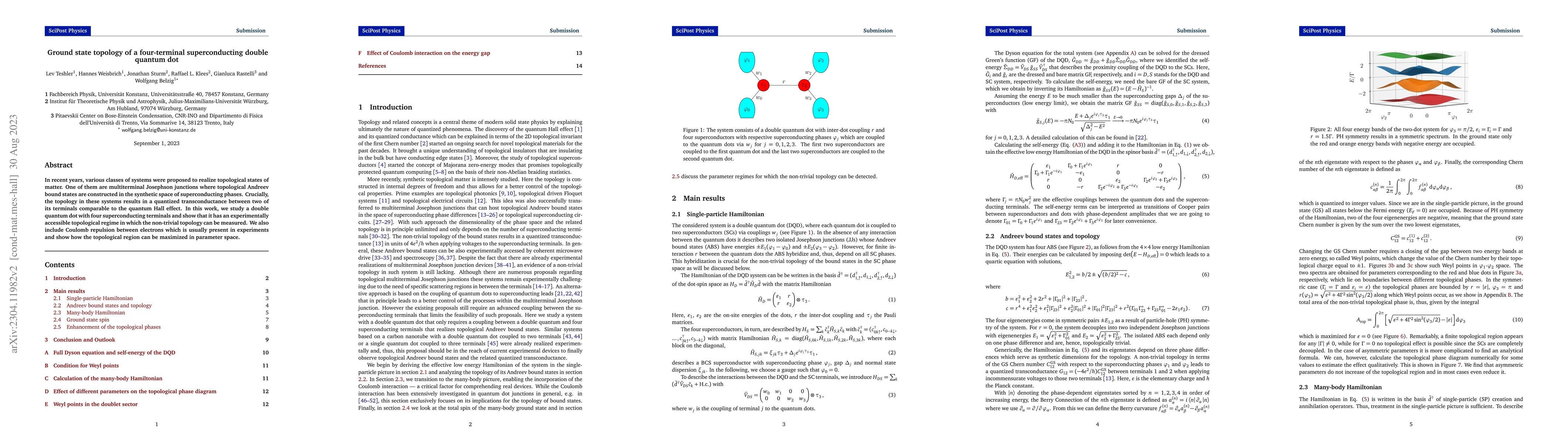 Thumbnail for Ground state topology of a four-terminal superconducting double quantum
  dot