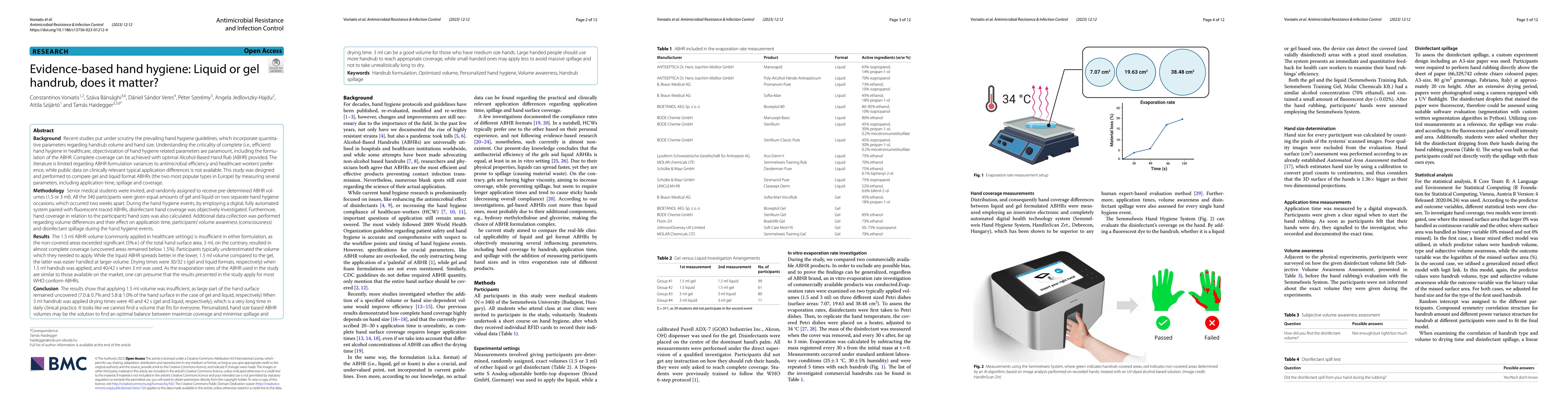 Thumbnail for Evidence based hand hygiene. Liquid or gel handrub, does it matter