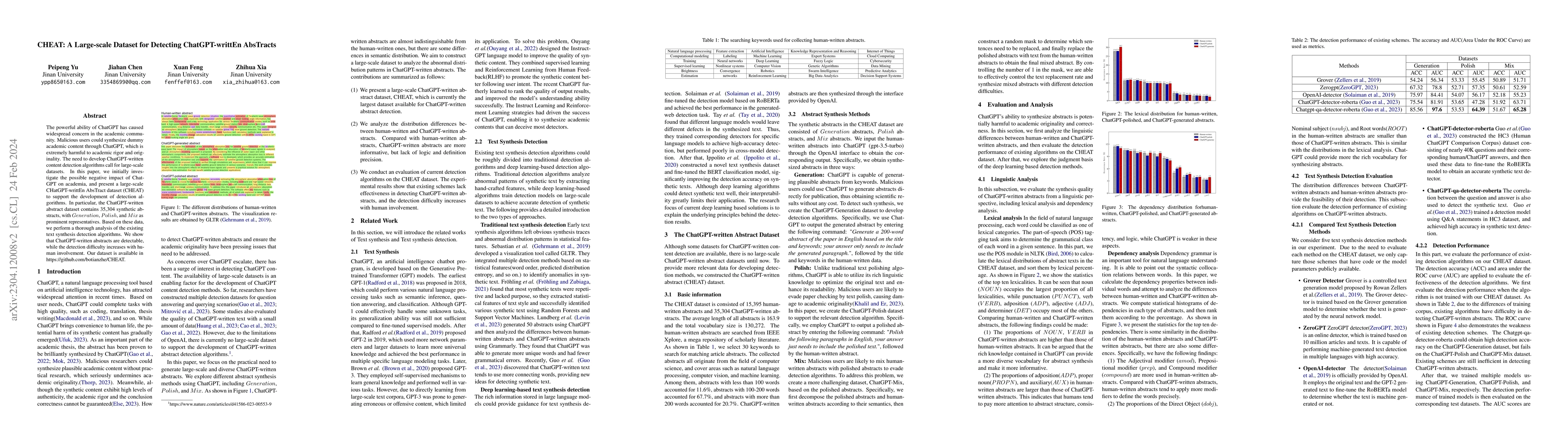 Thumbnail for CHEAT: A Large-scale Dataset for Detecting ChatGPT-writtEn AbsTracts