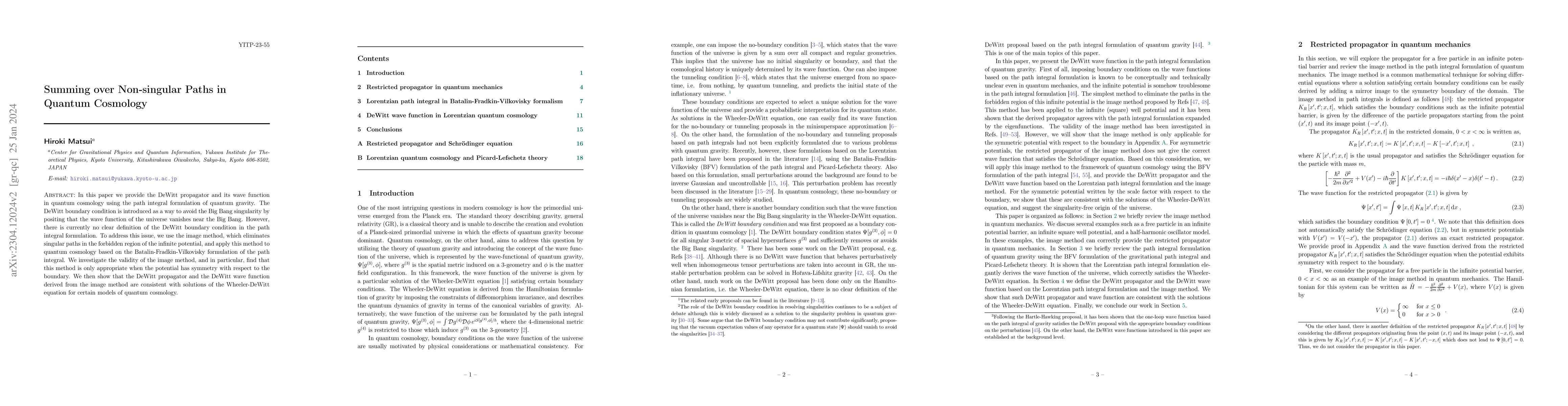Thumbnail for Summing over Non-singular Paths in Quantum Cosmology