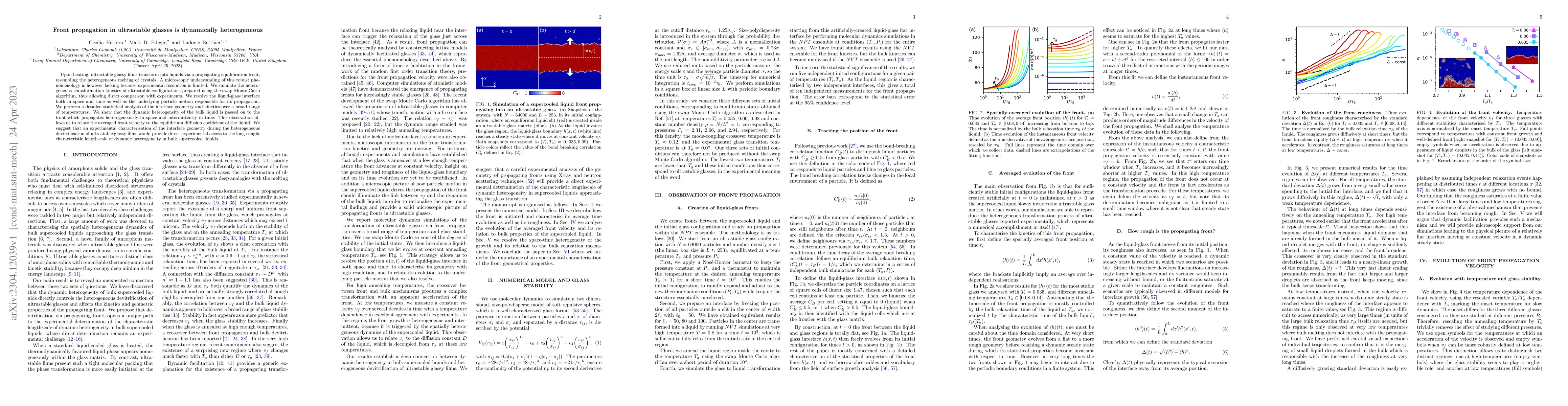 Thumbnail for Front propagation in ultrastable glasses is dynamically heterogeneous