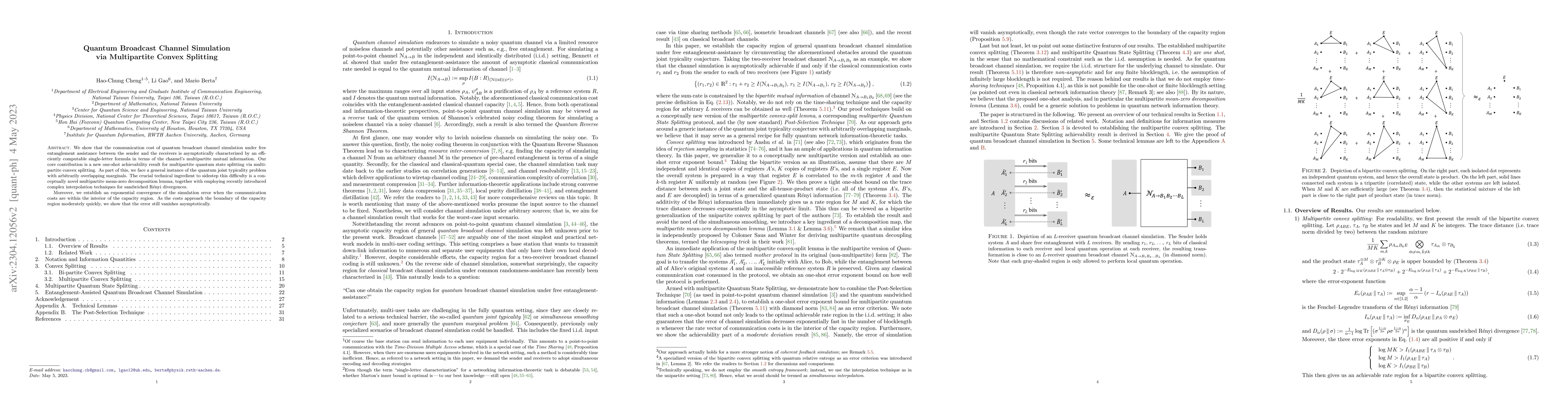 Thumbnail for Quantum Broadcast Channel Simulation via Multipartite Convex Splitting