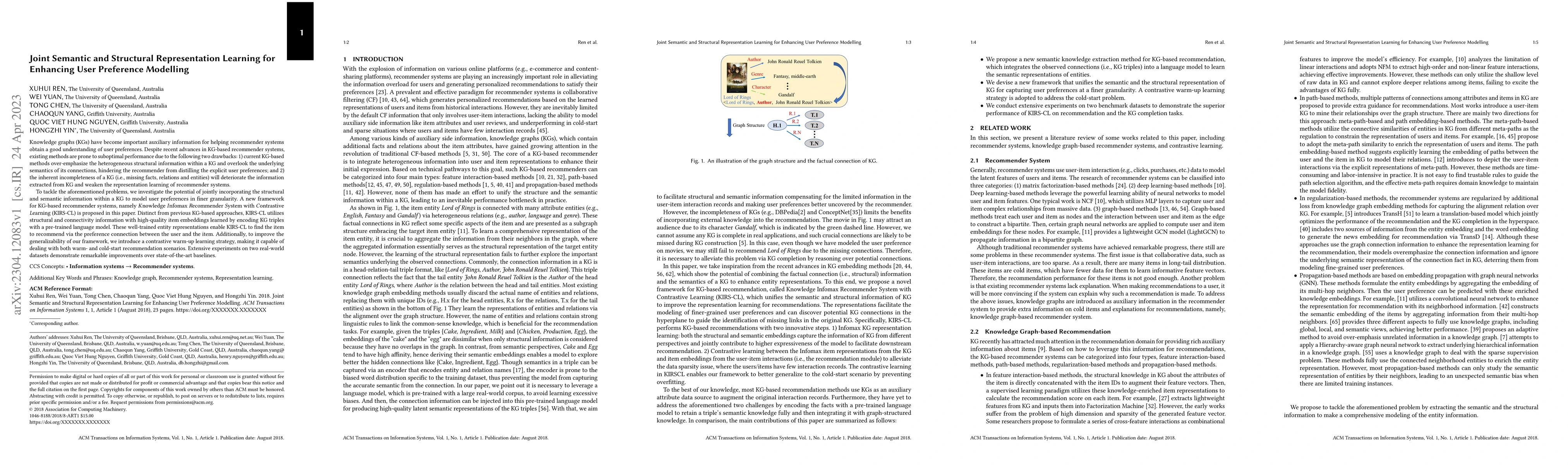 Thumbnail for Joint Semantic and Structural Representation Learning for Enhancing User
  Preference Modelling