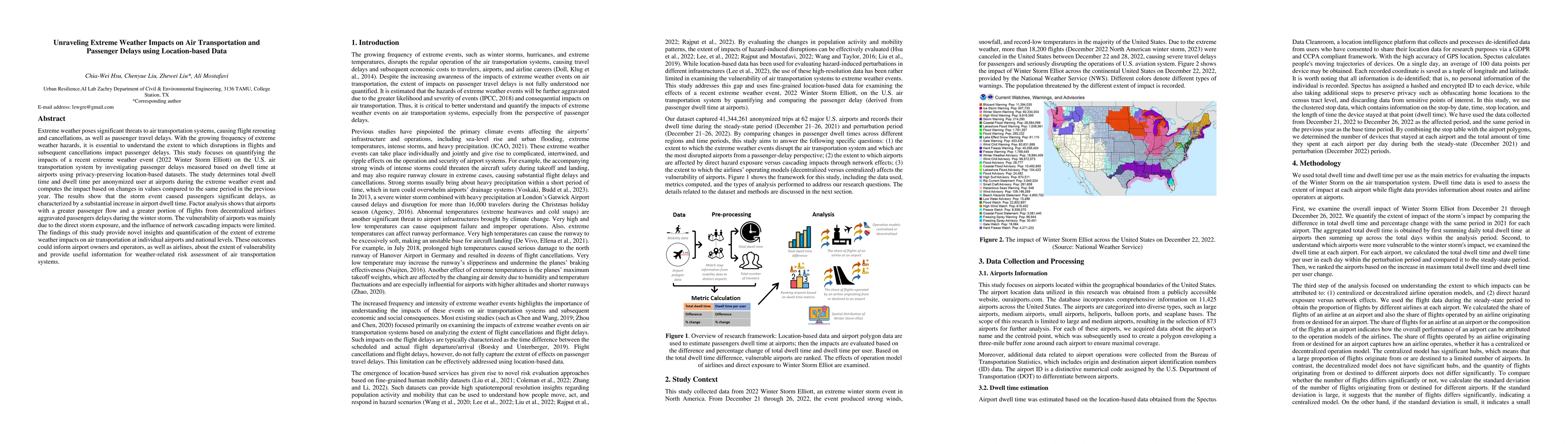 Thumbnail for Unraveling Extreme Weather Impacts on Air Transportation and Passenger
  Delays using Location-based Data