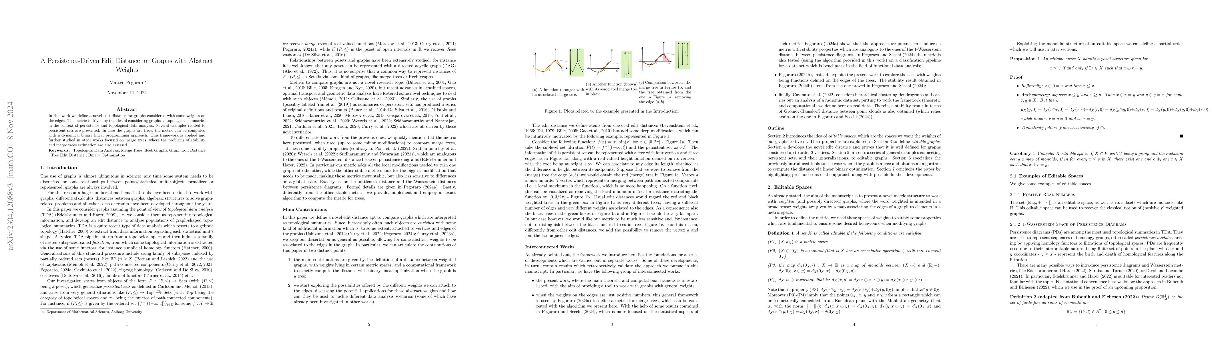 Thumbnail for A Persistence-Driven Edit Distance for Graphs with Abstract Weights