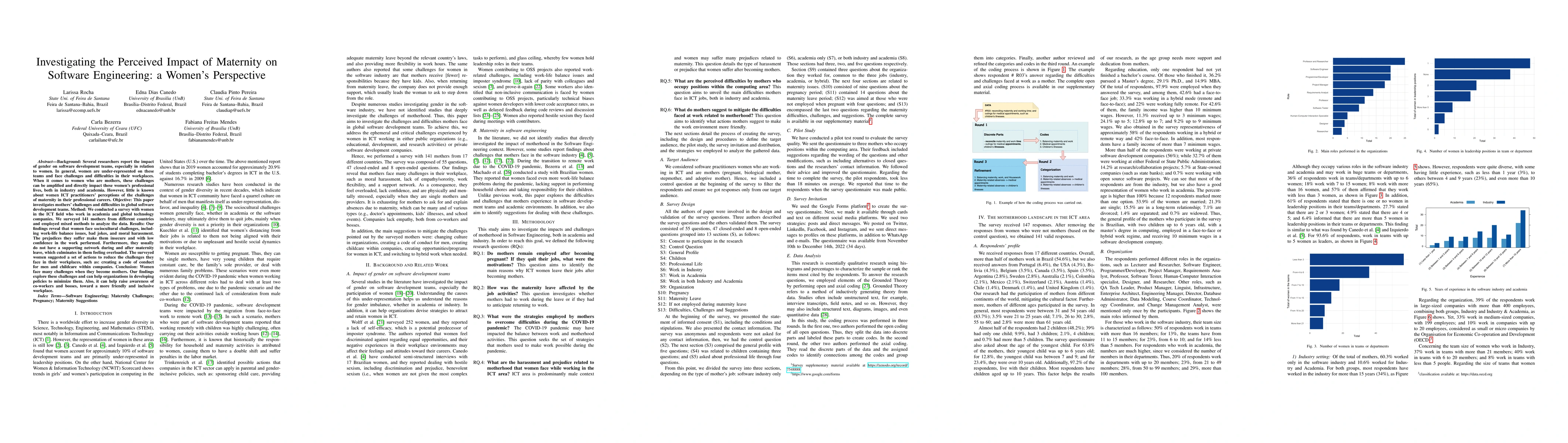 Thumbnail for Investigating the Perceived Impact of Maternity on Software Engineering:
  a Women's Perspective