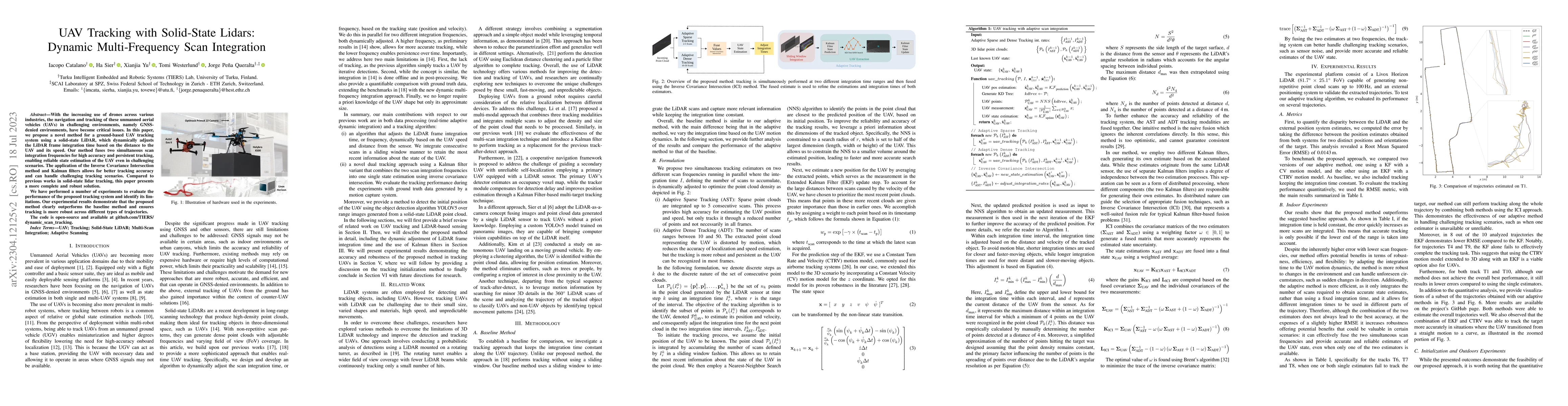 Thumbnail for UAV Tracking with Solid-State Lidars:Dynamic Multi-Frequency Scan
  Integration