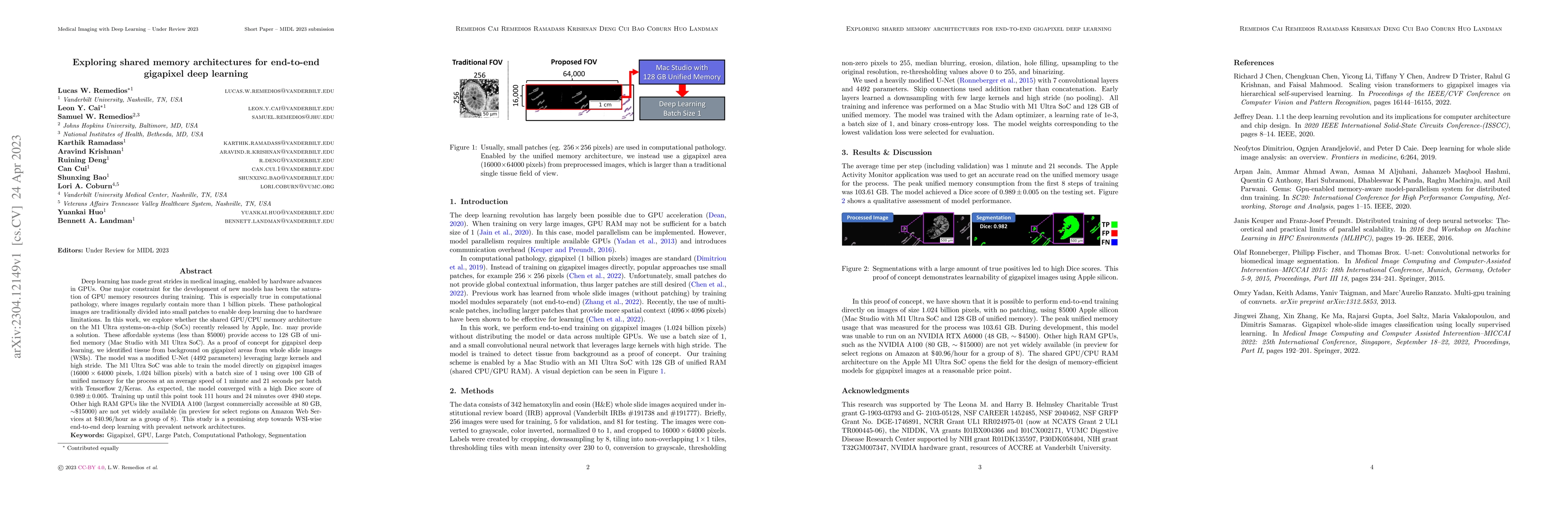 Thumbnail for Exploring shared memory architectures for end-to-end gigapixel deep
  learning