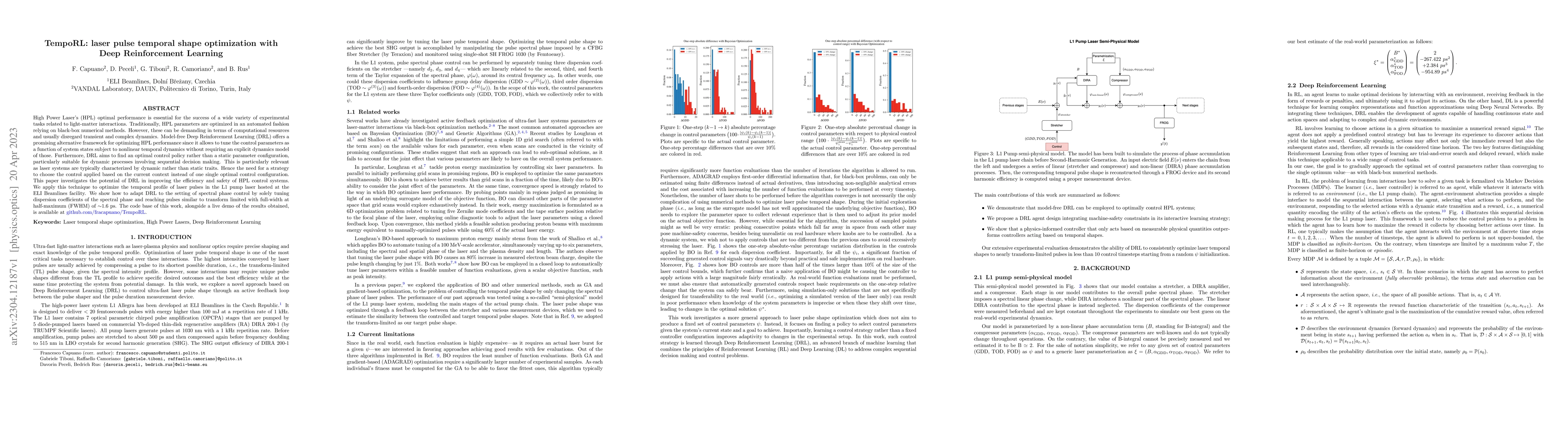 Thumbnail for TempoRL: laser pulse temporal shape optimization with Deep Reinforcement
  Learning